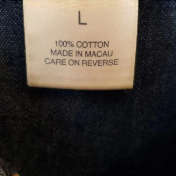 Sunflower embroidered Denim button down shirt - Picture 5 of 5